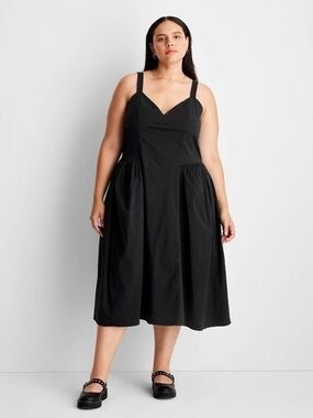 NWT Future Collective Black Bardot Dress 24W